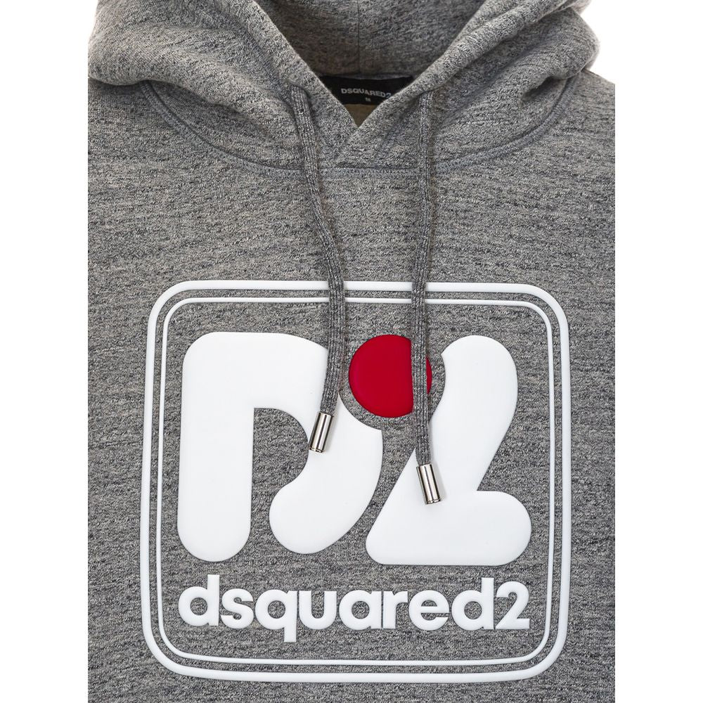 Dsquared² Gri Pamuklu Kapüşonlu Sweatshirt